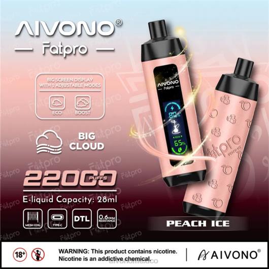hielo de durazno Aivono Fatpro 22000 TRF45 | Aivono Vaper